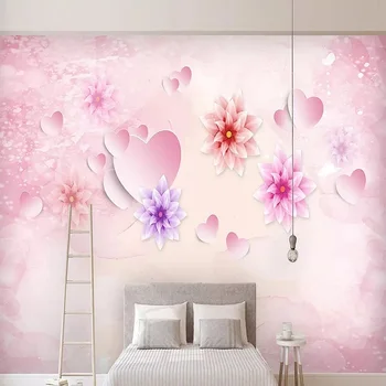 Custom large mural 3D wallpaper Nordic modern cartoon abstract pink flower bedroom mural TV back wall decor deep 5D embossed 
Custom large mural 3D wallpaper Nordic modern cartoon abstract pink flower bedroom mural TV back wall decor deep 5D embossed