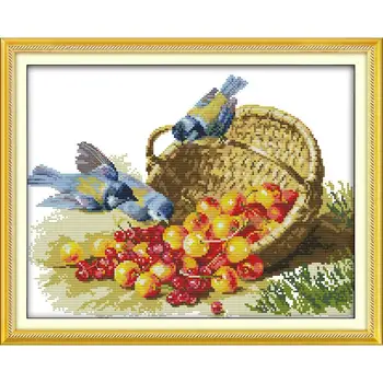 Joy Sunday Bird And Fruit Pattern Handmade Cross Stitch Set DMC Counted Cross Stitch Print on Canvas Embroidery Kit Home Decor
Joy Sunday Bird And Fruit Pattern Handmade Cross Stitch Set DMC Counted Cross Stitch Print on Canvas Embroidery Kit Home Decor