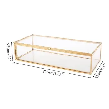 Golden Vintage Glass Lidded Box Edge Bracelet Keepsake Decorative Jewelry Ring Display Personalized Large Clear Rectangle Box
Golden Vintage Glass Lidded Box Edge Bracelet Keepsake Decorative Jewelry Ring Display Personalized Large Clear Rectangle Box