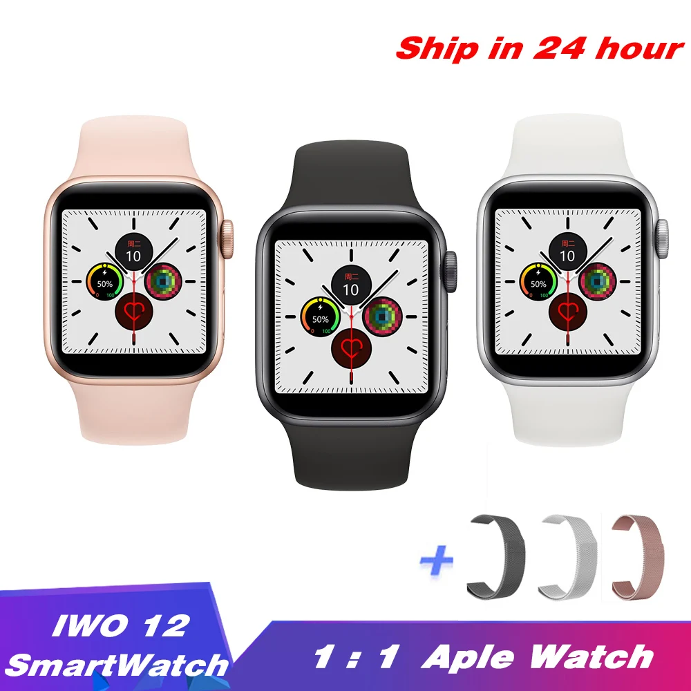 IWO 12 Smart Watch Series 5 1:1 Smartwatch 44/40mm Bluetooth Call ECG HeartRate Waterproof Band for Iphone Androd PK IWO 11 IWO8
IWO 12 Smart Watch Series 5 1:1 Smartwatch 44/40mm Bluetooth Call ECG HeartRate Waterproof Band for Iphone Androd PK IWO 11 IWO8