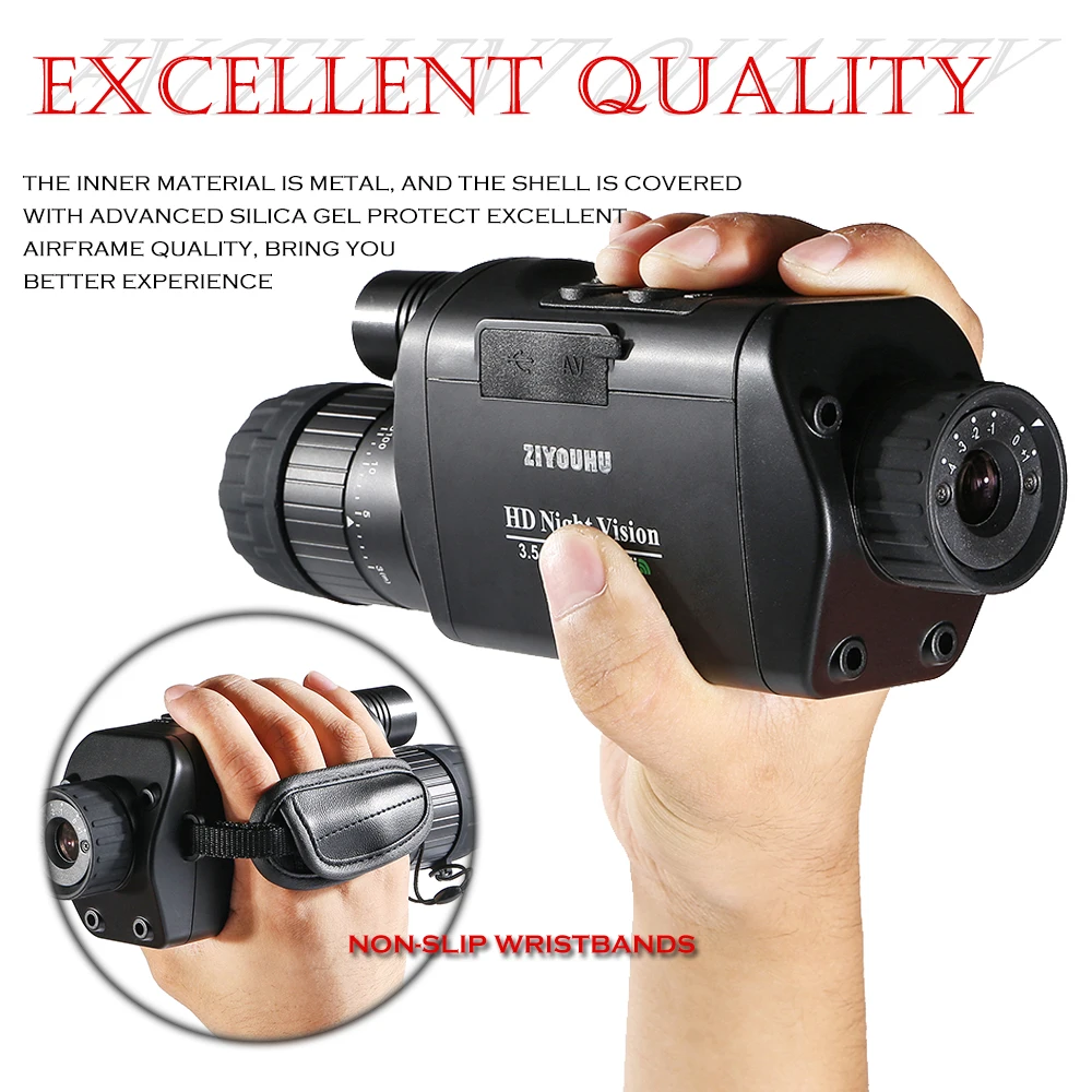 WIFI Connection IR Digital Night Vision-Device 3.5-10.5X Magnification Monocular Day & Night Dual Use Night Vision Hunting Scope
WIFI Connection IR Digital Night Vision-Device 3.5-10.5X Magnification Monocular Day & Night Dual Use Night Vision Hunting Scope
