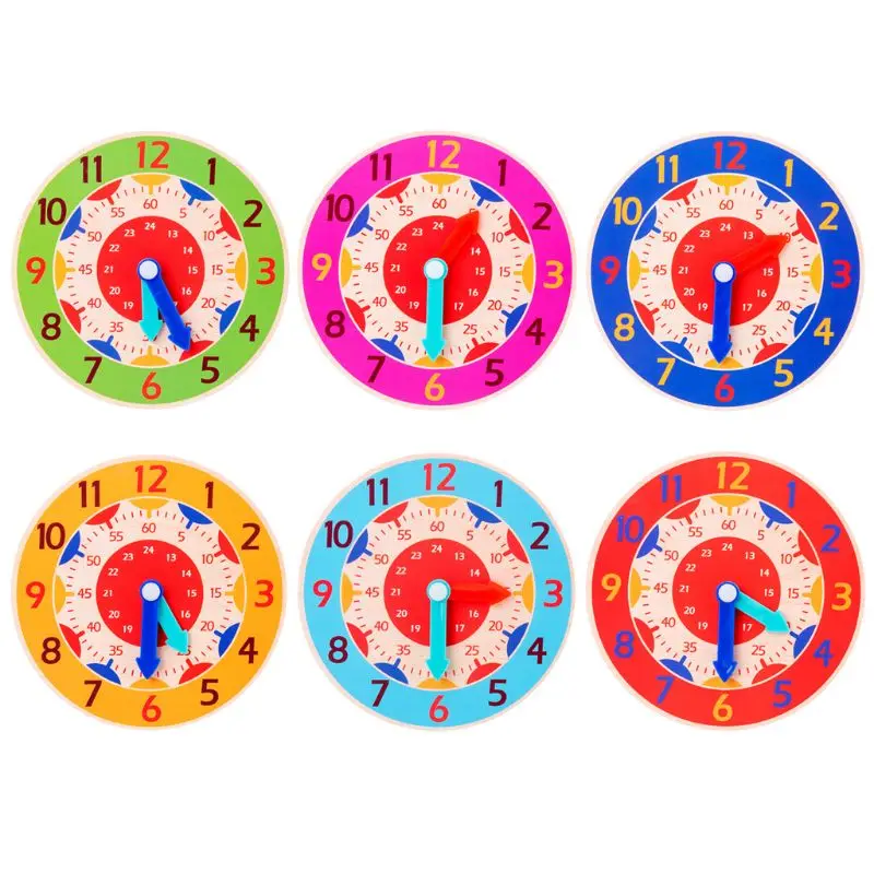 Children Wooden Clock Toy Hour Minute Second Cognition Colorful Clocks Toys for Kids Early Preschool Teaching Aids 
Children Wooden Clock Toy Hour Minute Second Cognition Colorful Clocks Toys for Kids Early Preschool Teaching Aids