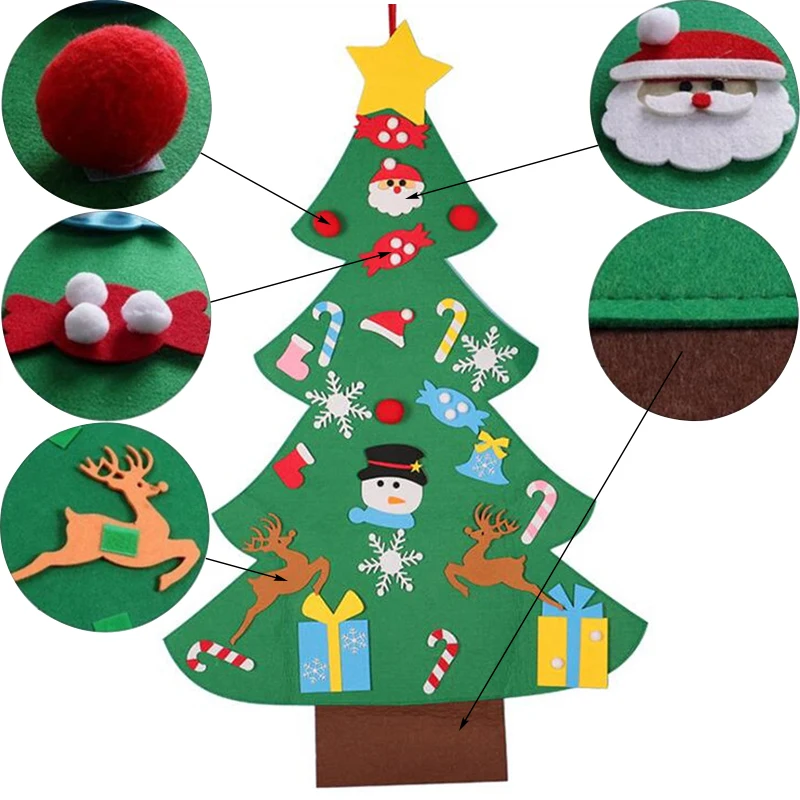 1Pack 3ft DIY Felt Christmas Tree Set + Detachable Ornaments Wall Hanging Xmas Gifts for Christmas Decorations
1Pack 3ft DIY Felt Christmas Tree Set + Detachable Ornaments Wall Hanging Xmas Gifts for Christmas Decorations