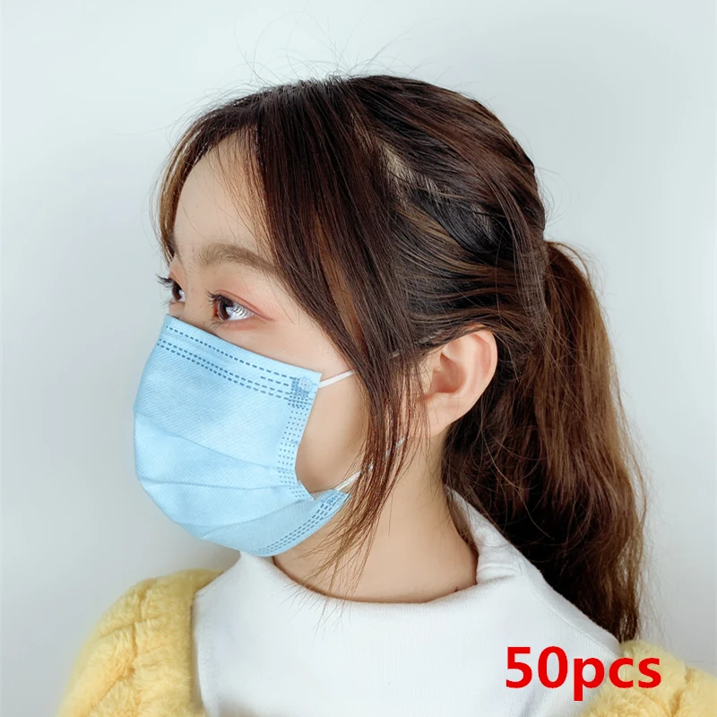 50pcs Earloop Masks High Quality 3 Layers Personal Protection Mask Prevent Bad Smell Bacteria Proof Face Mouth Mask Safety
50pcs Earloop Masks High Quality 3 Layers Personal Protection Mask Prevent Bad Smell Bacteria Proof Face Mouth Mask Safety