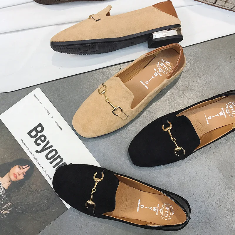 Square Head Shoes 2018 Spring And Autumn New Style Casual Flat Low-Cut Loafers Metal Buckle Slip-on Moccosins
Square Head Shoes 2018 Spring And Autumn New Style Casual Flat Low-Cut Loafers Metal Buckle Slip-on Moccosins
