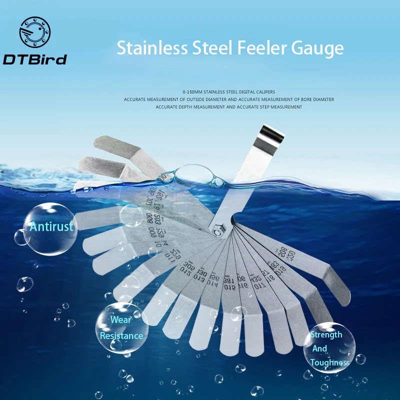 16pcs/set Feeler Gauge 0.127-0.508mm For Stainless Steel High-precision Single Valve Plug Gauge Easy To Use Durable
16pcs/set Feeler Gauge 0.127-0.508mm For Stainless Steel High-precision Single Valve Plug Gauge Easy To Use Durable