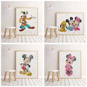 Minnie Mickey Mouse Nordic Print Watercolor Cartoon Children's Room Picture Home Decoration Art Decor Painting canvas painting
Minnie Mickey Mouse Nordic Print Watercolor Cartoon Children's Room Picture Home Decoration Art Decor Painting canvas painting
