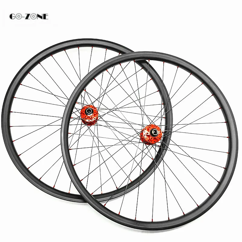 Best mtb 27.5 wheels asymmetric 33.5x25mm tubeless bike wheel HOPE 4 boost 110x15 148x12 /thru axle carbon disc wheelset pillar 1420 3