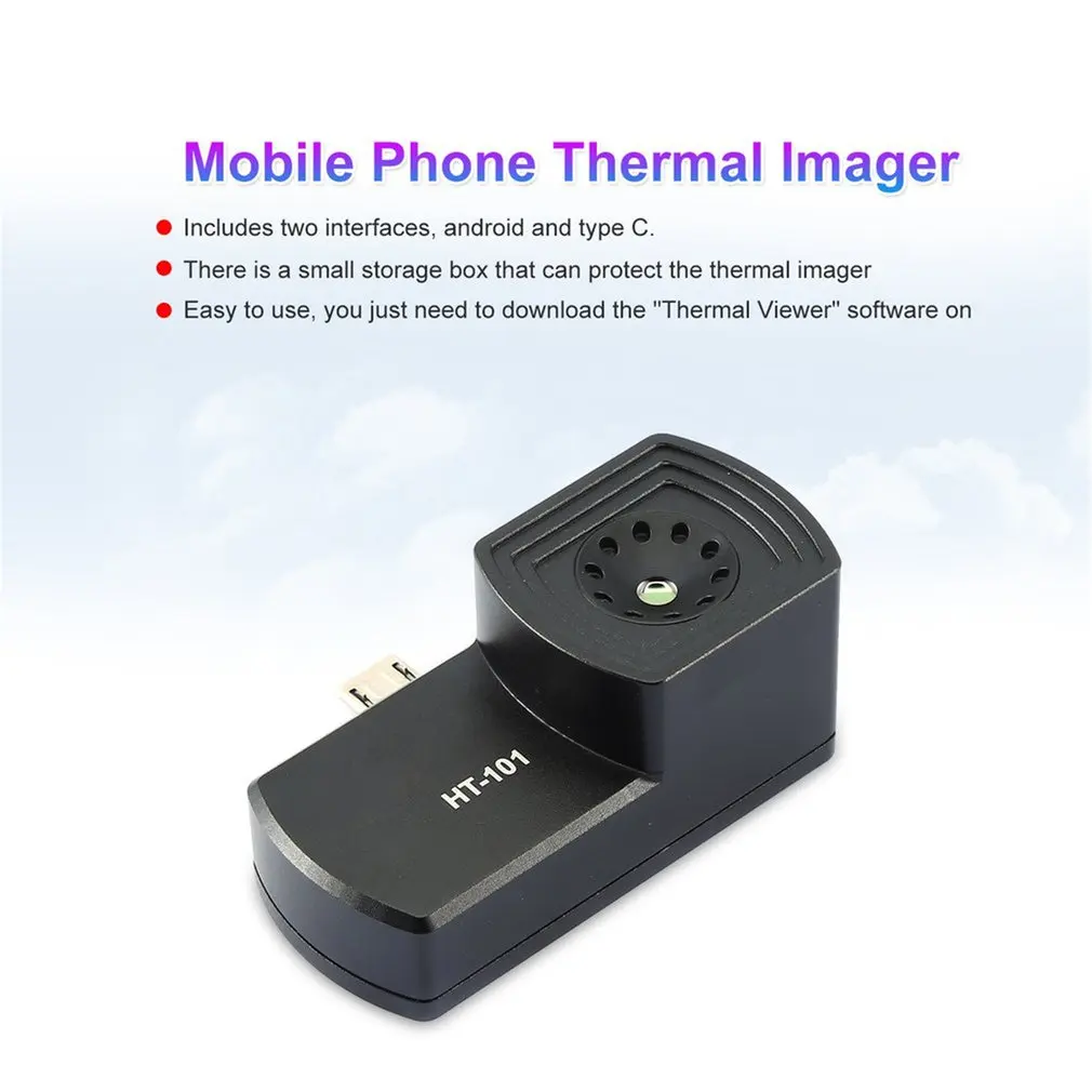 Multifunction Phone Thermometer Handheld Detection Mobile Phone Infrared Black High Thermal Imager for Android YK-101
Multifunction Phone Thermometer Handheld Detection Mobile Phone Infrared Black High Thermal Imager for Android YK-101
