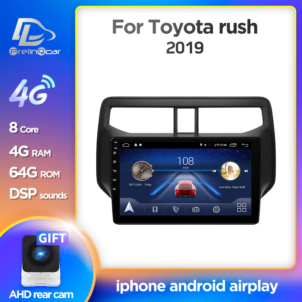 Автомагнитола Prelingcar 2 Din Android 10 без DVD мультимедийный видеоплеер GPS навигация для