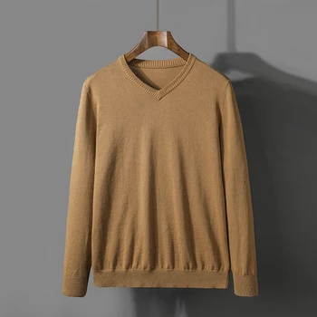 Men Pullovers V-Neck Mens Sweater Solid Color Cotton Basic Vintage Sweater Men Long Sleeve Pullovers 2020 Oversize Sweater
Men Pullovers V-Neck Mens Sweater Solid Color Cotton Basic Vintage Sweater Men Long Sleeve Pullovers 2020 Oversize Sweater