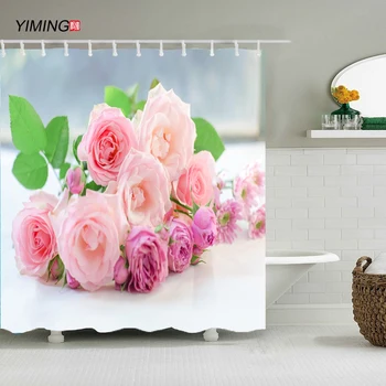 Bathroom decoration waterproof shower curtain 3D pink rose flower printing home decoration curtain waterproof belt hook200x180cm
Bathroom decoration waterproof shower curtain 3D pink rose flower printing home decoration curtain waterproof belt hook200x180cm