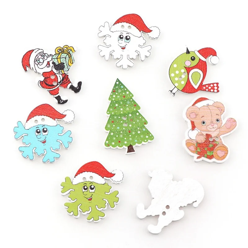 50pcs Wood Sewing Button Scrapbooking Christmas Tree Snowman Santa Claus Green Two Holes Snowflake
50pcs Wood Sewing Button Scrapbooking Christmas Tree Snowman Santa Claus Green Two Holes Snowflake
