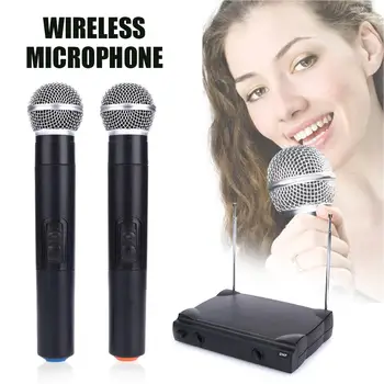 Wireless Microphone Automatic Handheld mic Frequency Adjustable One for two wireless mic Home KTV karaoke VHF microphones
Wireless Microphone Automatic Handheld mic Frequency Adjustable One for two wireless mic Home KTV karaoke VHF microphones