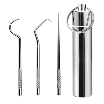 Portable Toothpicks Stainless Steel Tooth Pick Sticks Pocket Toothpick with Holder for Teeth Cleaning & Teeth Care 3 Types
Portable Toothpicks Stainless Steel Tooth Pick Sticks Pocket Toothpick with Holder for Teeth Cleaning & Teeth Care 3 Types