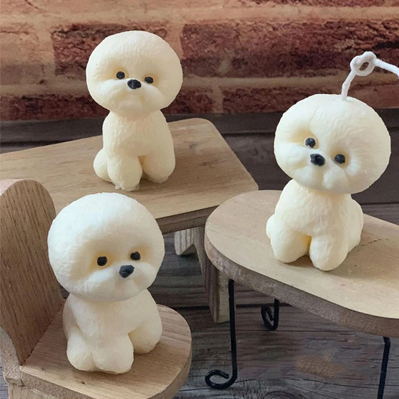 3D Simulation Bichon Candle Silicone Mold Cute Puppy Plaster Decoration Mold Scented Candle Making
3D Simulation Bichon Candle Silicone Mold Cute Puppy Plaster Decoration Mold Scented Candle Making