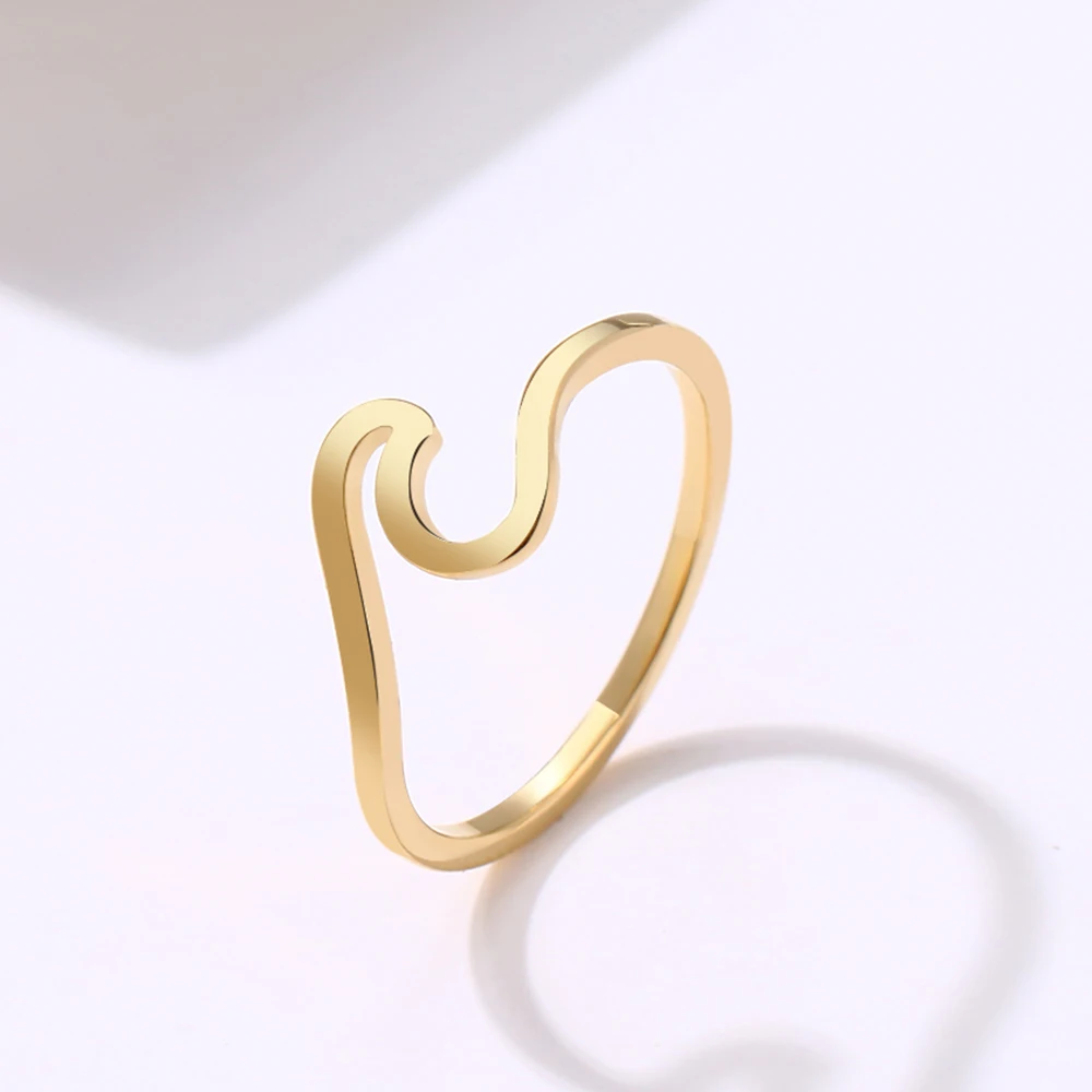 Wave Ring For Women Classic and Romantic Gold-Rose Gold-Silver Colors Wave Ring For Women Classic and Romantic Gold-Rose Gold-Silver Colors