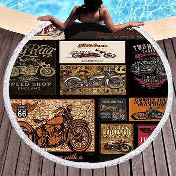 MotorcycleBeach Towels Retro Style Boys Men Gift Fringe Microfiber Round Fabric Bath Towels For Living Room Home Decor 
MotorcycleBeach Towels Retro Style Boys Men Gift Fringe Microfiber Round Fabric Bath Towels For Living Room Home Decor