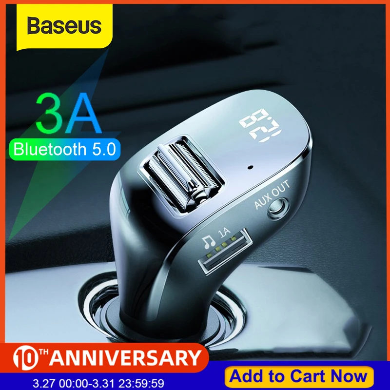 Baseus USB Car Charger Bluetooth 5.0 FM Transmitter for Mobile Phone Aux Modulator Bluetooth 5.0 Handsfree Audio MP3 Player
Baseus USB Car Charger Bluetooth 5.0 FM Transmitter for Mobile Phone Aux Modulator Bluetooth 5.0 Handsfree Audio MP3 Player