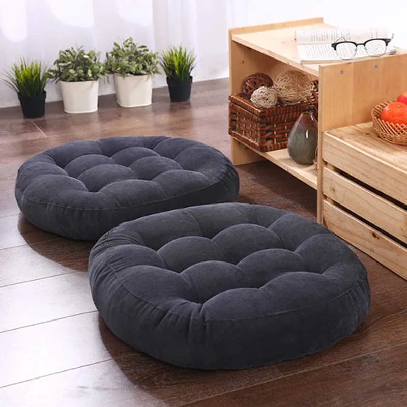 

1 pc Japan Style Cushion Cattail Hassock Seat Pad Coccyx Orthopedic Pad Chair Back Cushion Round Thickened Floor Mat Pouf Futon