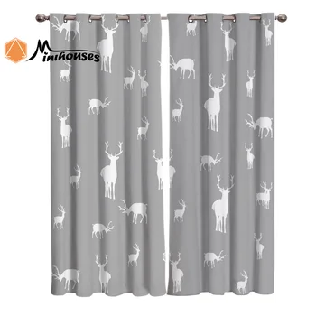 Christmas Gray Deer Curtains Window Living Room Curtains Kitchen Indoor Window High Blackout Curtain
Christmas Gray Deer Curtains Window Living Room Curtains Kitchen Indoor Window High Blackout Curtain