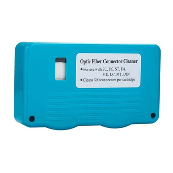 Optical Connector Cleaner for SC FC ST LC MU MT D4 DIN Cassette Pigtail Cleaning Box Tool cleans 500 connectors per cartridge
Optical Connector Cleaner for SC FC ST LC MU MT D4 DIN Cassette Pigtail Cleaning Box Tool cleans 500 connectors per cartridge
