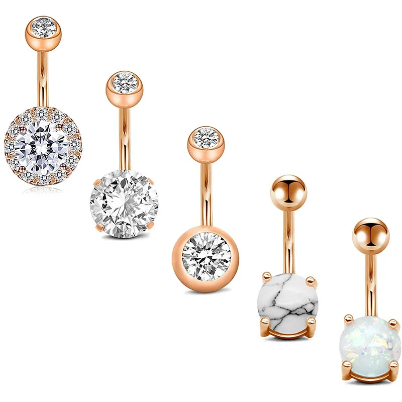 Кольца для пупка женские изогнутые из нержавеющей стали с опалом, 14 г, 5 шт. 
Кольца для пупка женские изогнутые из нержавеющей стали с опалом, 14 г, 5 шт.