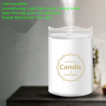 300ML Ultrasonic Air Humidifier Candle Romantic Soft Light USB Essential Oil Diffuser Car Purifier Aroma Anion Mist Maker 2020
300ML Ultrasonic Air Humidifier Candle Romantic Soft Light USB Essential Oil Diffuser Car Purifier Aroma Anion Mist Maker 2020