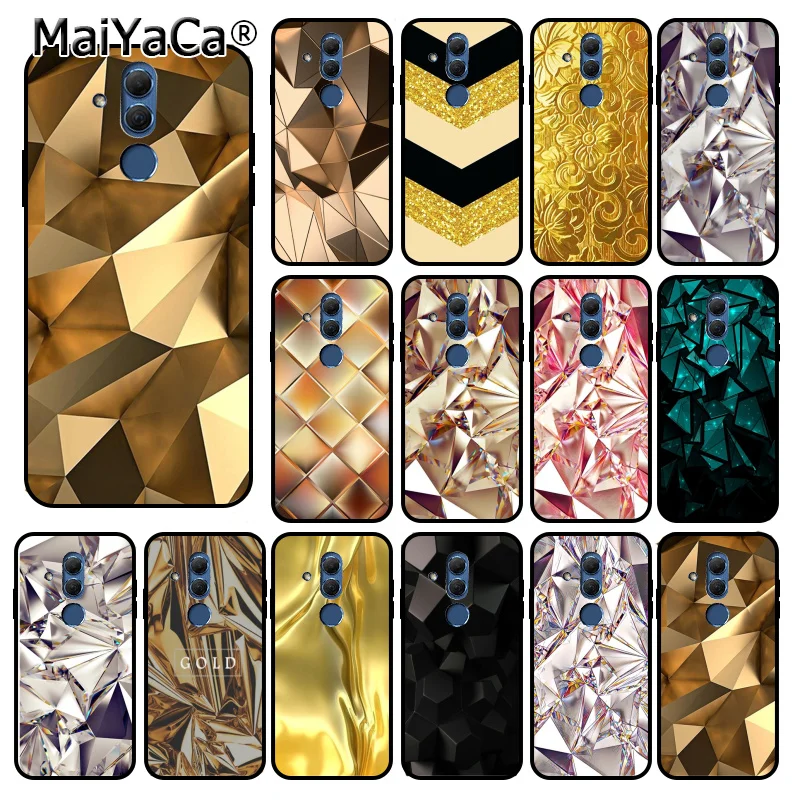 Черный и золотой чехол MaiYaCa с бриллиантами для телефона Huawei Mate 10 20 Lite 20X Mate20 Pro Mate9