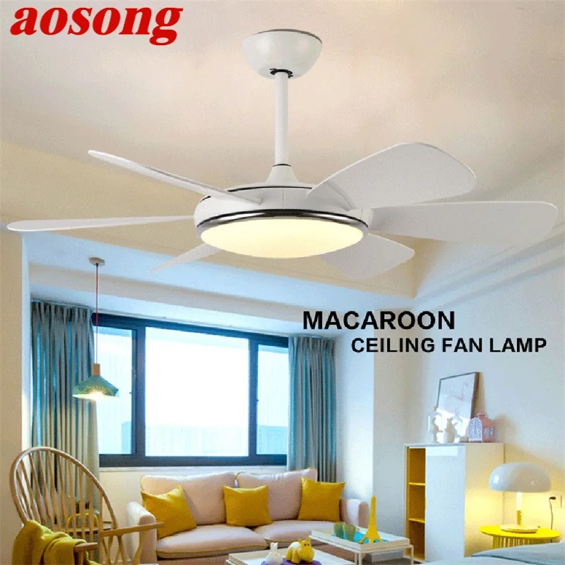 AOSONG Ceiling Fan LED Light With Remote Control 3 Colors 220V 110V Modern Decorative for Rooms Dining Room Bedroom
AOSONG Ceiling Fan LED Light With Remote Control 3 Colors 220V 110V Modern Decorative for Rooms Dining Room Bedroom