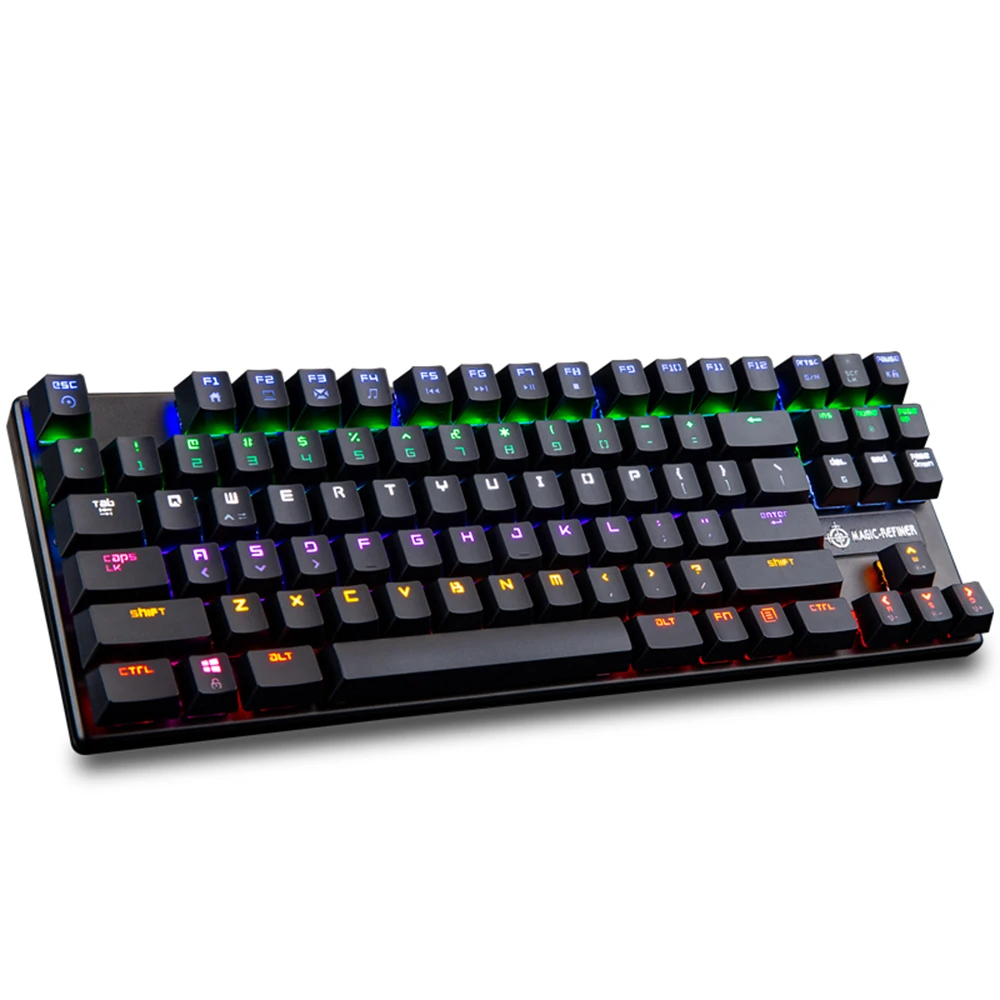 87 Keys Rainbow RGB Backlight Magic Refiner Gaming Keyboard Suspended Mechanical Keycap Multimedia Function Shortcuts Keyboard
87 Keys Rainbow RGB Backlight Magic Refiner Gaming Keyboard Suspended Mechanical Keycap Multimedia Function Shortcuts Keyboard