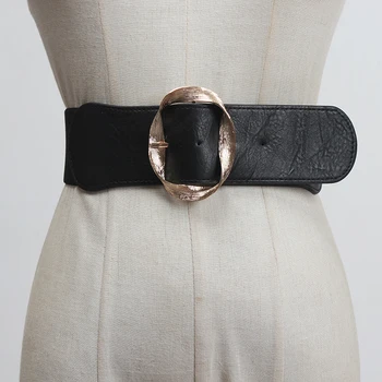 SeeBeautiful Metal Pin Buckle Elastic Cloth Stitch PU Leather Waist Seal Wide Belts Women Autumn 2020 New Fashion Tide L968 
SeeBeautiful Metal Pin Buckle Elastic Cloth Stitch PU Leather Waist Seal Wide Belts Women Autumn 2020 New Fashion Tide L968