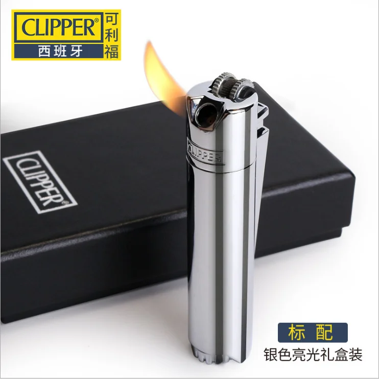 

Zinc alloy Slim pipe gas lighter ( Lighter No gas) Inflatable butane flame wheel metal lighter；Gift box packing