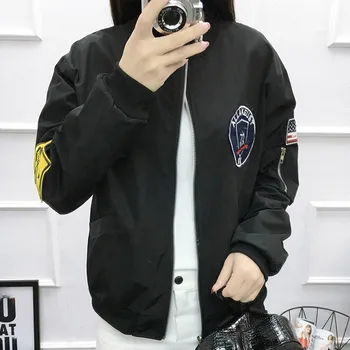 Women's Jacket Spring Autumn Baseball Uniform Coats Korean Version Of The Long Sleeve O-neck Baseball Uniform Jacket Female #T1G
Women's Jacket Spring Autumn Baseball Uniform Coats Korean Version Of The Long Sleeve O-neck Baseball Uniform Jacket Female #T1G