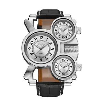 Oulm Fashion Three Time Display Quartz Mens WristWatch Leather Men Watches Charming Gift
Oulm Fashion Three Time Display Quartz Mens WristWatch Leather Men Watches Charming Gift