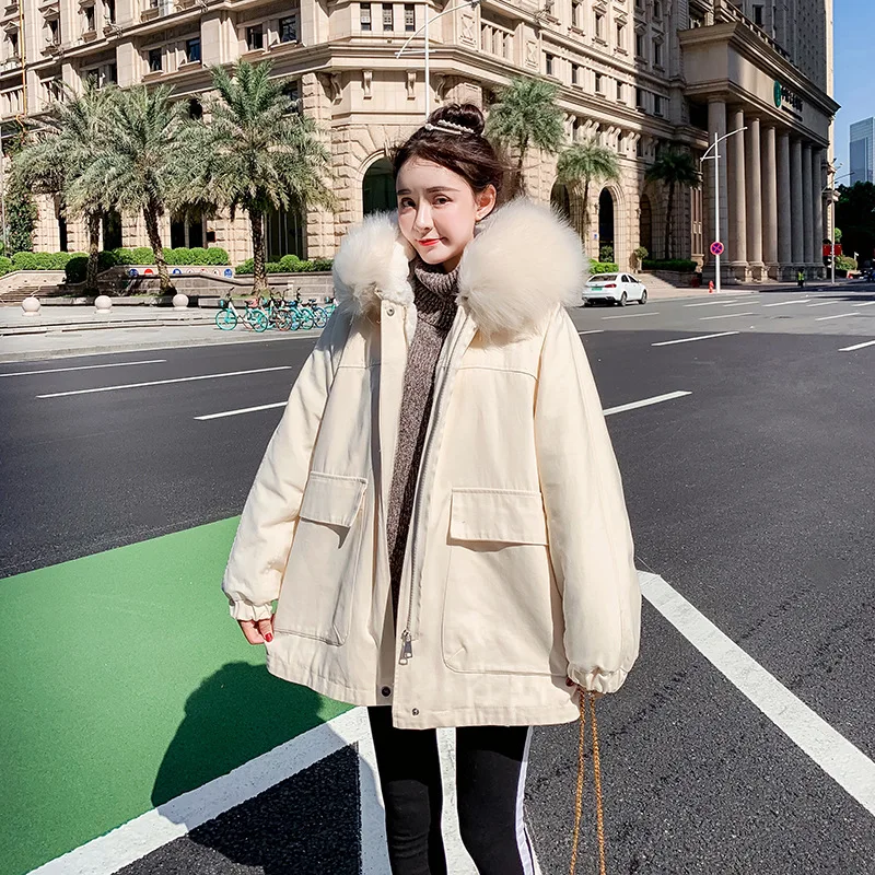 2019 Winter South Korea Dongdaemun Large Fur Collar down Jacket Women's Loose-Fit Short down Feather Coat
2019 Winter South Korea Dongdaemun Large Fur Collar down Jacket Women's Loose-Fit Short down Feather Coat