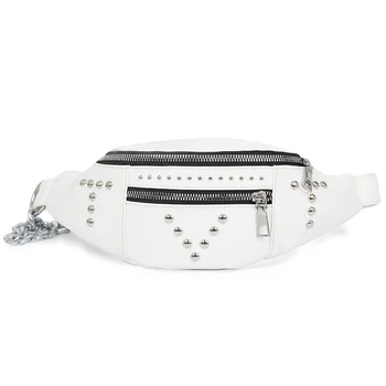 Women'S Pockets New Fashion Chest Bag Pu Leather Rivet Messenger Bag Pockets White
Women'S Pockets New Fashion Chest Bag Pu Leather Rivet Messenger Bag Pockets White