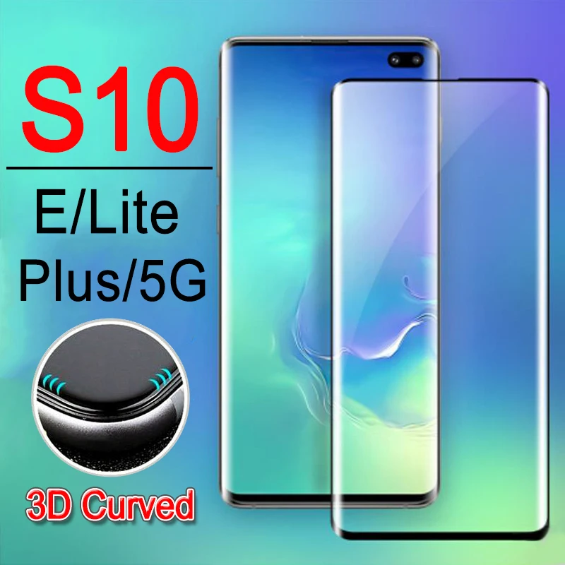 

S 10e Protective glass on for samsung galaxy s10 plus lite 5G screen protector 3D cam s10e 10s light Armor tempered glas film