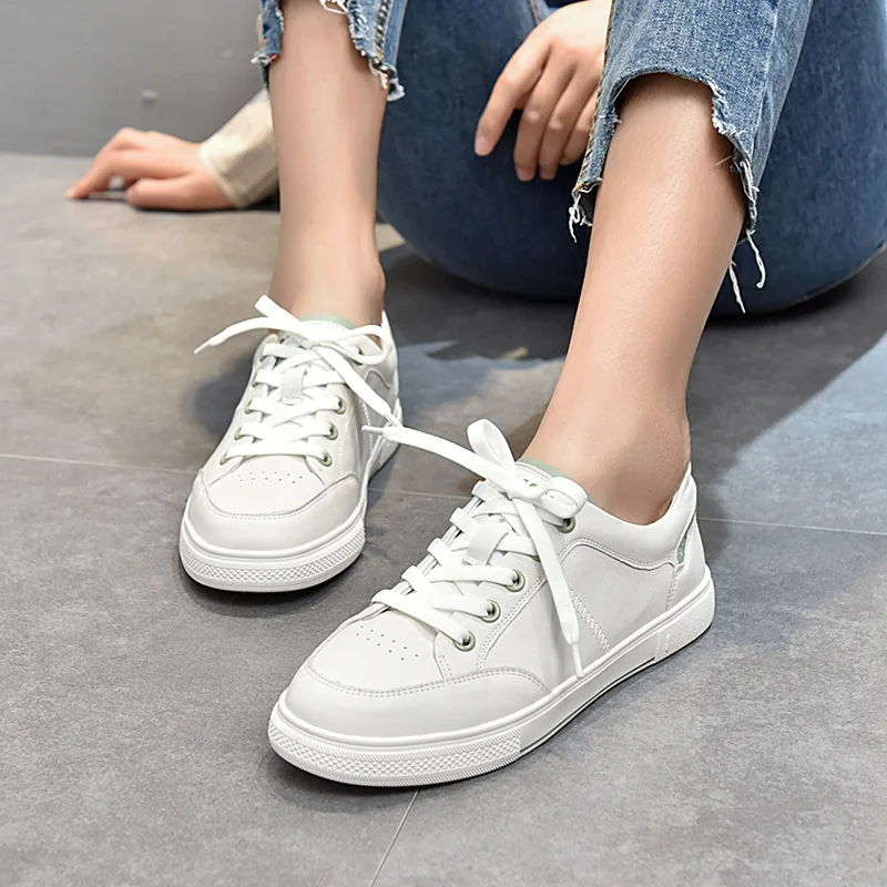 Leather Women's Shoes Lace-up Casual White Shoes 2021 Spring First Layer Cowhide Low-top Single Shoes Female School Shoes
Leather Women's Shoes Lace-up Casual White Shoes 2021 Spring First Layer Cowhide Low-top Single Shoes Female School Shoes