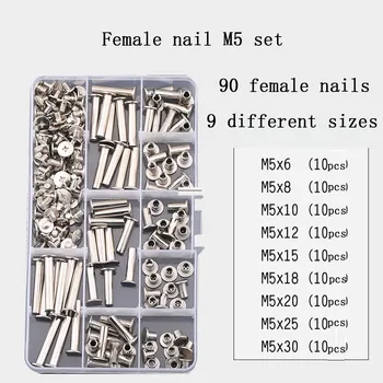 High quality rivets, M5 set DIY rivet screws for 9 different sizes of books, books, thick paper notebooks, recipe screw rivets
High quality rivets, M5 set DIY rivet screws for 9 different sizes of books, books, thick paper notebooks, recipe screw rivets
