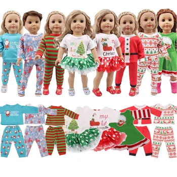 LUCKDOLL 2 Pcs Christmas Designs Nightgowns 18Inch American 43cmBabyDoll Clothes Accessories,Girls Toys,Generation,Birthday Gift
LUCKDOLL 2 Pcs Christmas Designs Nightgowns 18Inch American 43cmBabyDoll Clothes Accessories,Girls Toys,Generation,Birthday Gift