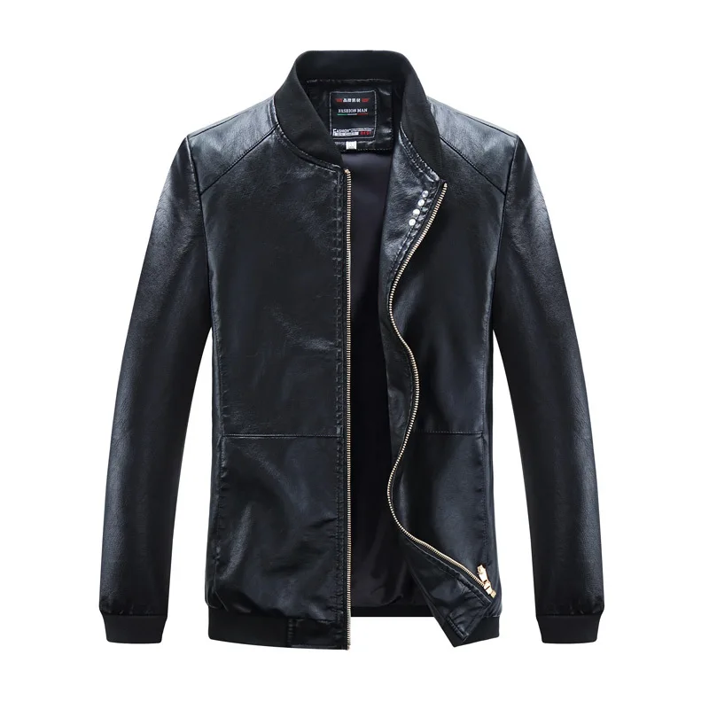 Spring And Autumn Men Thin Baseball Collar PU Leather Coat Jacket Men's Large Size Locomotive Leather Jacket Trend Men'S Wear
Spring And Autumn Men Thin Baseball Collar PU Leather Coat Jacket Men's Large Size Locomotive Leather Jacket Trend Men'S Wear