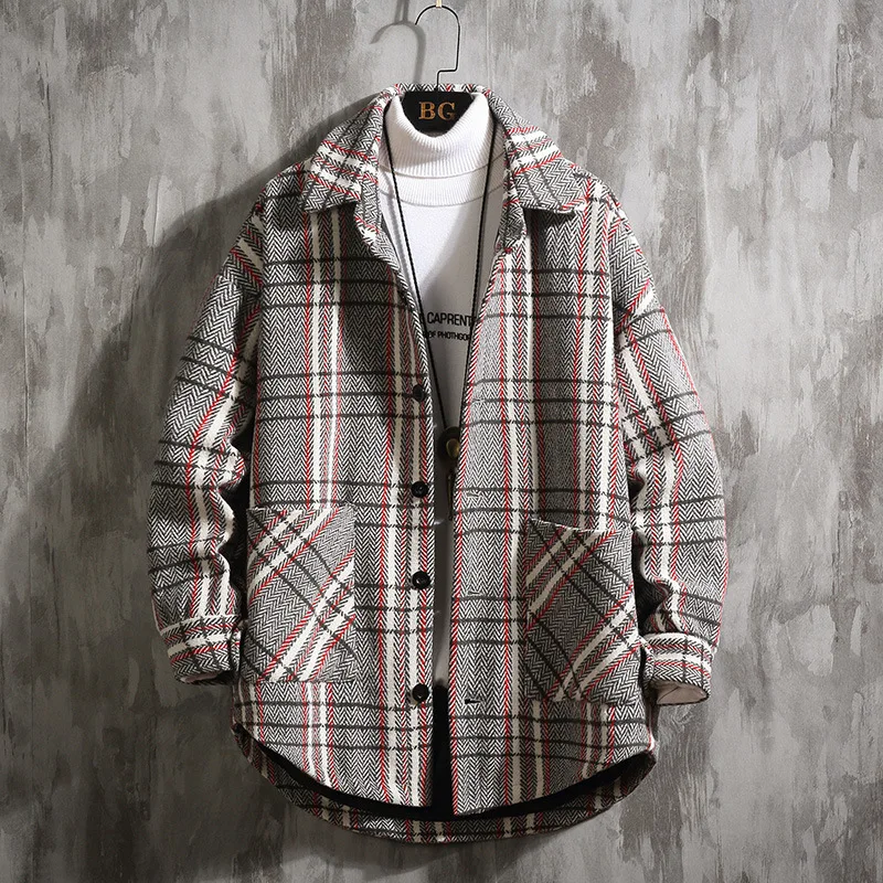 2019 Autumn And Winter Men Casual Woolen Jacket Korean-style Fashion Mid-length Loose And Plus-sized Pattern Woolen Trench Coat
2019 Autumn And Winter Men Casual Woolen Jacket Korean-style Fashion Mid-length Loose And Plus-sized Pattern Woolen Trench Coat