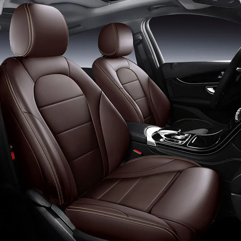 

custom cowhide car seat cover leather for auto Mercedes Benz ML GLA GLK GLE S E G Class car accessories interior car sticker