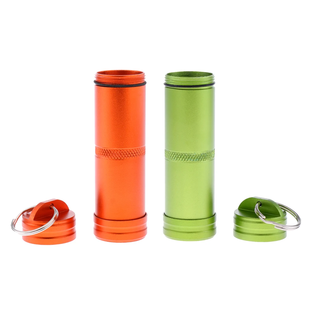 2 Pcs Outdoor Waterproof Capsule Seal Bottle Holder Case Container Dry Box Survival Tool First Aid Box 2 Pcs Outdoor Waterproof Capsule Seal Bottle Holder Case Container Dry Box Survival Tool First Aid Box