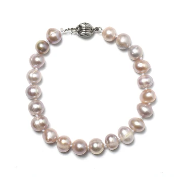 

fashion Natural pearl Light Pink Design 8-9mm beads Freshwater Natural pearl Bracelet Holiday gifts for mothers and friends
