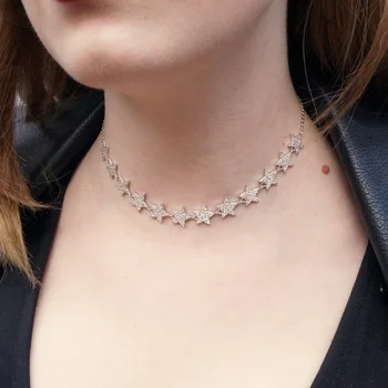 2019 european summer choker necklace micro pave cz star link chain unique luxury chocker star linked charming new jewelry 2019
2019 european summer choker necklace micro pave cz star link chain unique luxury chocker star linked charming new jewelry 2019