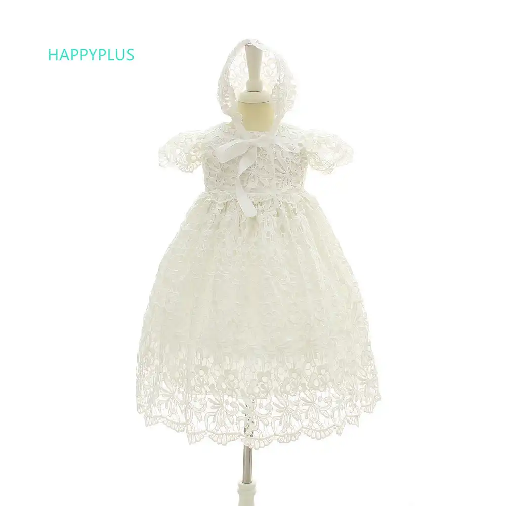 beige christening dress for baby girls newborn first birthday