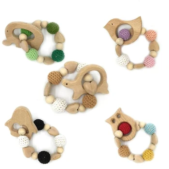 DIY Baby Beech Animal Bracelet Toy Log Natural Non-toxic Beads Crochet Wool Bead Bracelet
DIY Baby Beech Animal Bracelet Toy Log Natural Non-toxic Beads Crochet Wool Bead Bracelet
