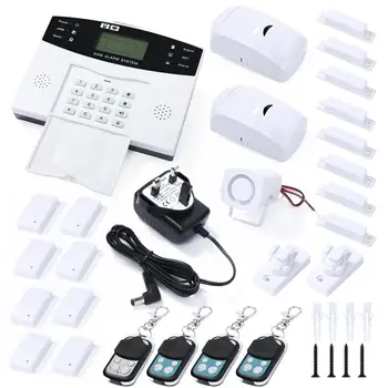 Wireless GSM Alarm System Security Home SMS Intelligent Kit LCD Display Remote Control Security Household Warning 
Wireless GSM Alarm System Security Home SMS Intelligent Kit LCD Display Remote Control Security Household Warning